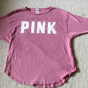 White Pink 3/4 sleeve